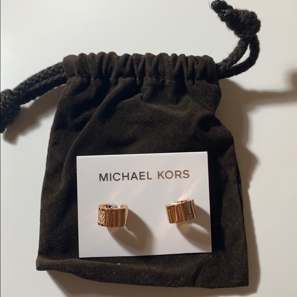 Rose Gold Michael Kors Mini Hoop Earrings